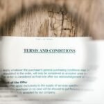 Image showing a document entitled Terms and Conditions.